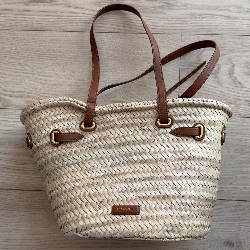 Veronica Beard Raffia Woven Tote Bag - Picture 5 of 9